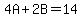4A%2B2B=14