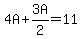 4A%2B3A%2F2+=+11