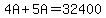 4A%2B5A=32400