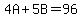 4A%2B5B=96