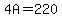 4A=220