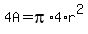 4A=pi%2A4%2Ar%5E2
