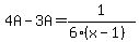 4A-3A=1%2F%286%28x-1%29%29
