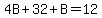 4B%2B32%2BB=12