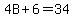 4B%2B6=34
