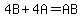 4B+%2B+4A+=+AB