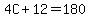 4C%2B12=180