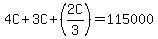 4C%2B3C%2B%282C%2F3%29=115000