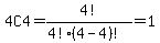 4C4=4%21%2F%284%21%2A%284-4%29%21%29=1