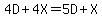 4D%2B4X=5D%2BX