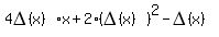 4DELTA%28x%29%2Ax%2B2%28DELTA%28x%29%29%5E2-DELTA%28x%29%29