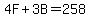 4F%2B3B=258