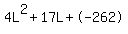 4L%5E2%2B17L%2B-262