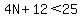 4N%2B12%3C25