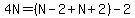 4N=%28N-2%2BN%2B2%29-2