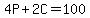 4P%2B2C=100