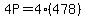 4P=4%28478%29
