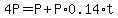 4P=P%2BP%2A0.14%2At