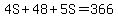 4S%2B48%2B5S=366