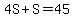 4S%2BS=45