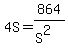 4S=864%2F%28S%5E2%29