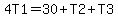 4T1=30%2BT2%2BT3