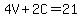 4V%2B2C=21