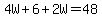 4W%2B6%2B2W=48