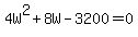 4W%5E2%2B8W-3200=0