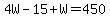 4W-15%2BW=450