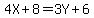 4X%2B8=3Y%2B6