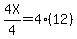 4X%2F4=4%2812%29