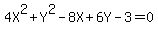 4X%5E2%2BY%5E2-8X%2B6Y-3=0