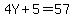 4Y%2B5=57