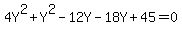 4Y%5E2%2BY%5E2-12Y-18Y%2B45=0