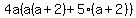 4a%28a%28a%2B2%29%2B5%28a%2B2%29%29