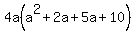 4a%28a%5E2%2B2a%2B5a%2B10%29