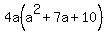 4a%28a%5E2%2B7a%2B10%29