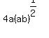 4a%28ab%29%5E%281%2F2%29