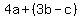 4a%2B%283b-c%29