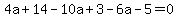 4a%2B14-10a%2B3-6a-5=0