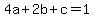 4a%2B2b%2Bc=1