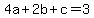 4a%2B2b%2Bc=3