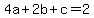 4a%2B2b%2Bc+=+2