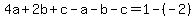 4a%2B2b%2Bc-a-b-c=1-%28-2%29