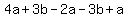 4a%2B3b-2a-3b%2Ba