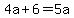 4a%2B6=5a
