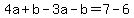 4a%2Bb-3a-b=7-6