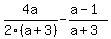 4a%2F2%28a%2B3%29-%28a-1%29%2F%28a%2B3%29