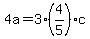 4a=3%284%2F5%29c